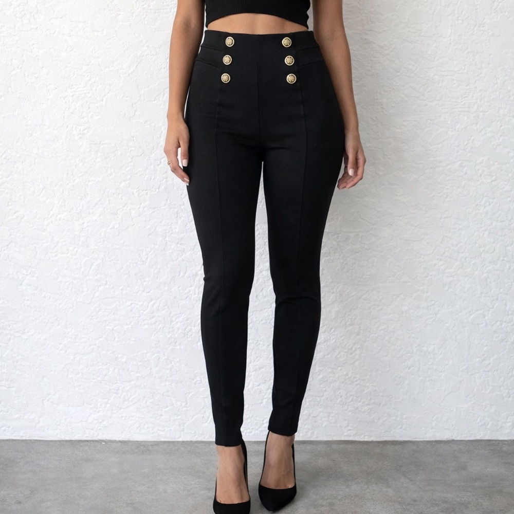 Zara Black High-Waisted Leggings - image 1
